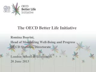 The OECD Better Life Initiative
