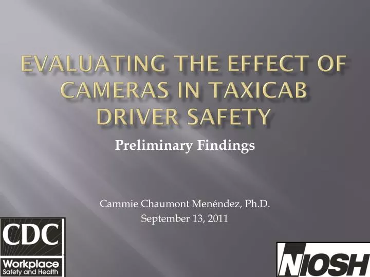 evaluating the effect of cameras in taxicab driver safety