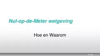 nul op de meter wetgeving
