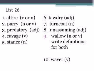 list 26