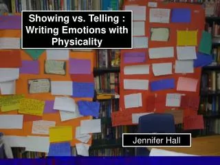 Showing vs. Telling : Writing Emotions with Physicality