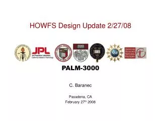 HOWFS Design Update 2/27/08