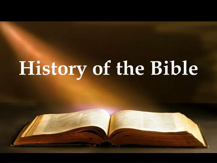 history of the bible