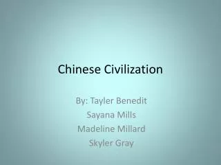 Chinese Civilization