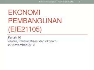 PPT - EKONOMI PEMBANGUNAN PowerPoint Presentation, Free Download - ID ...