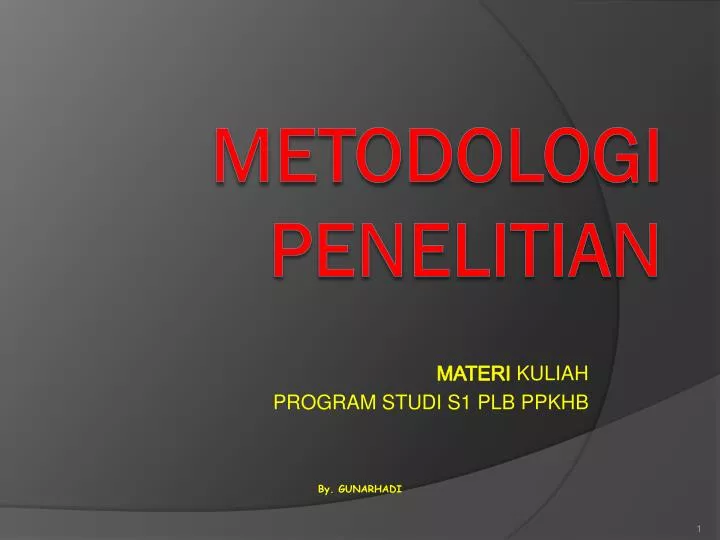 materi kuliah program studi s1 plb ppkhb