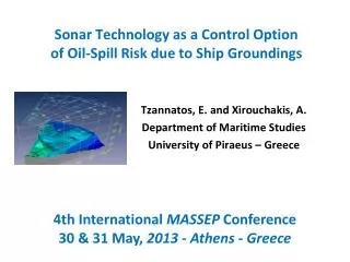 Sonar Technology as a Control Option of Oil-Spill Risk due to Ship Groundings