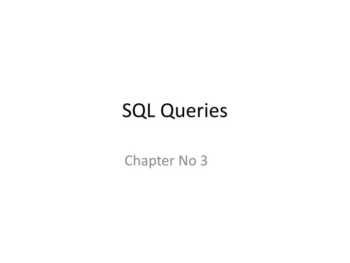 sql queries