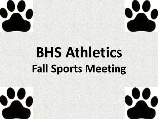 BHS Athletics Fall Sports Meeting