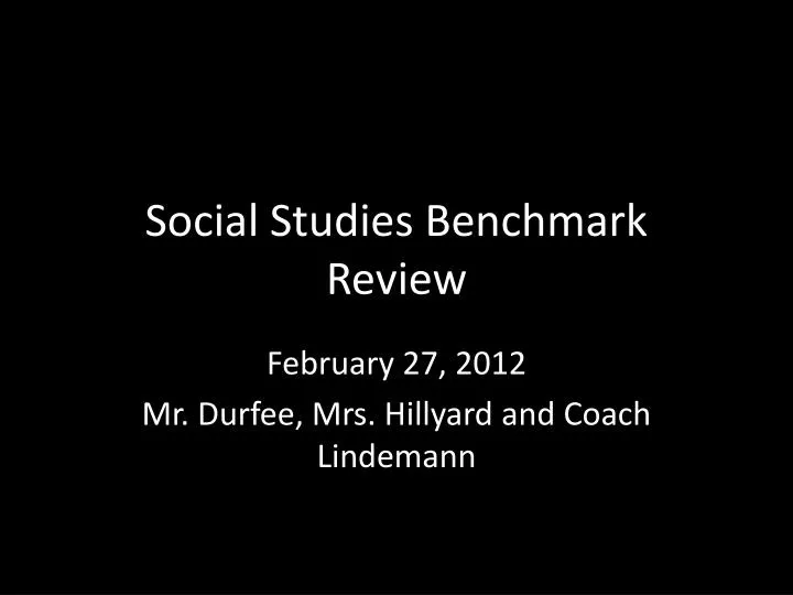 social studies benchmark review