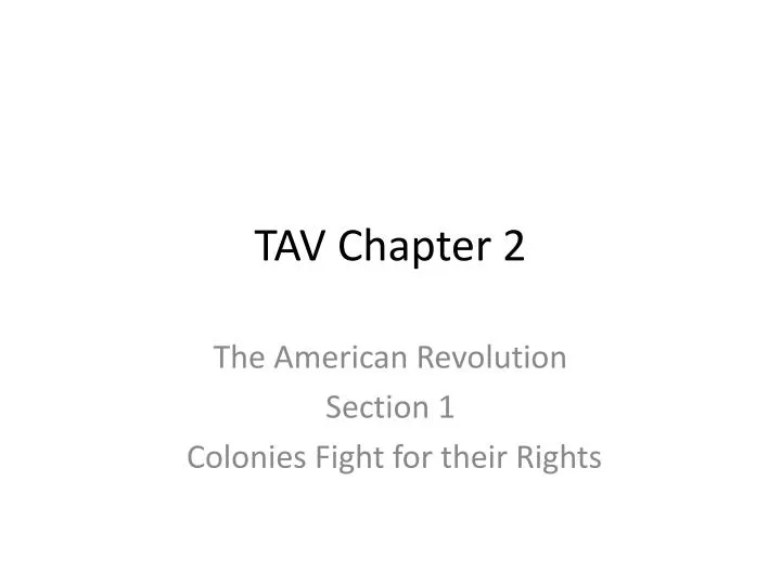 tav chapter 2