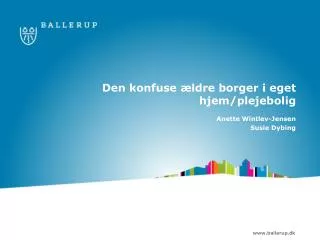 d en konfuse ldre borger i eget hjem plejebolig