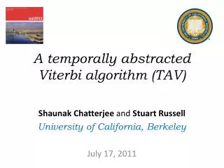A temporally abstracted Viterbi algorithm (TAV)