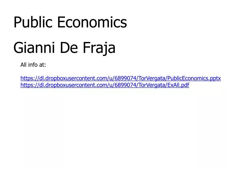public economics