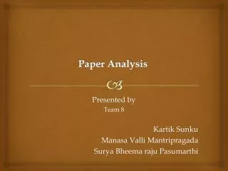 Paper Analysis