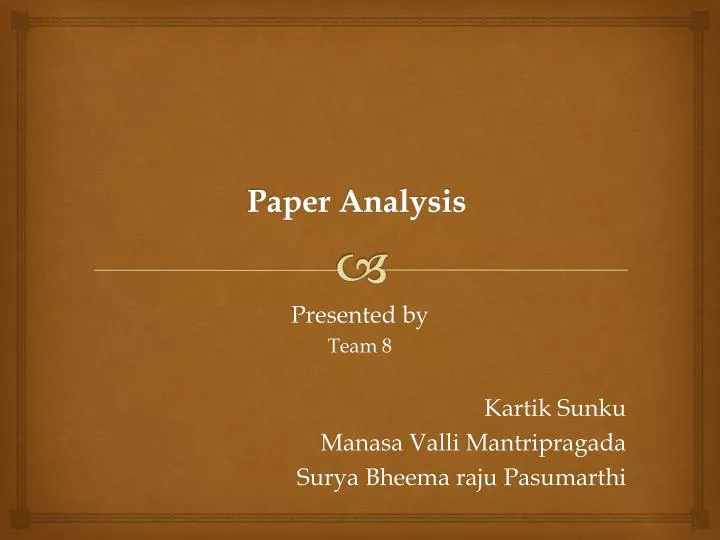 paper analysis
