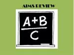 AIMS REVIEW - slide 1