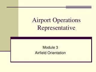 Airport Operations Representative