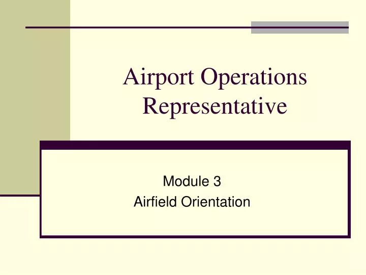 airport operations representative