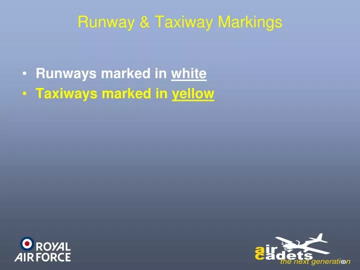 runway taxiway markings