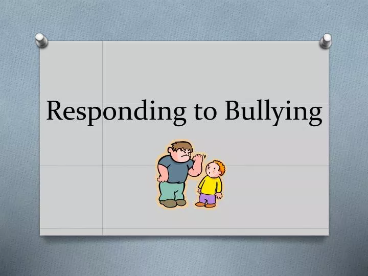 responding to bullying