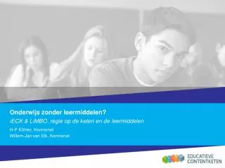 Onderwijs zonder leermiddelen?