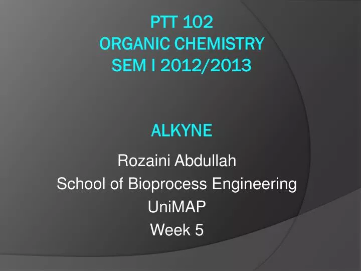 rozaini abdullah school of bioprocess engineering unimap week 5