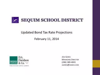 Updated Bond Tax Rate Projections February 11, 2014