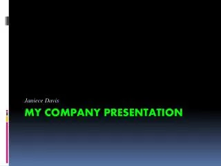 My company presentation