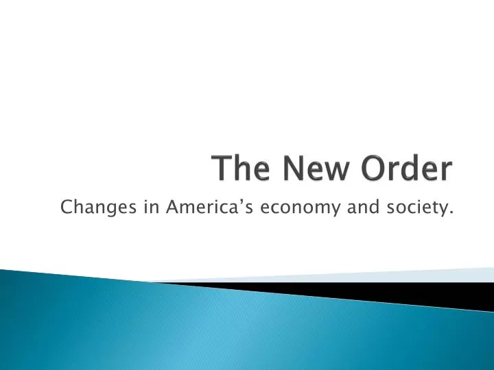 the new order