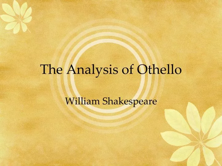 the analysis of othello