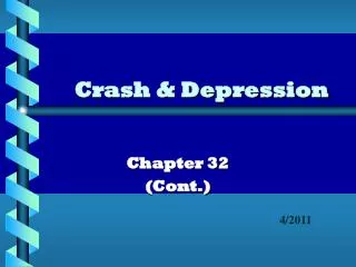 Crash &amp; Depression