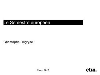 le semestre europ en