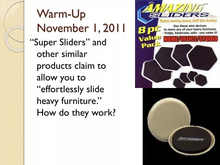 warm up november 1 2011
