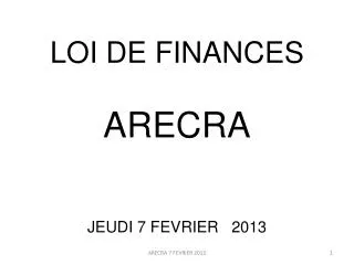 loi de finances