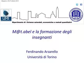 m@ t abel e la formazione degli insegnanti