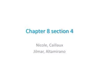 chapter 8 section 4