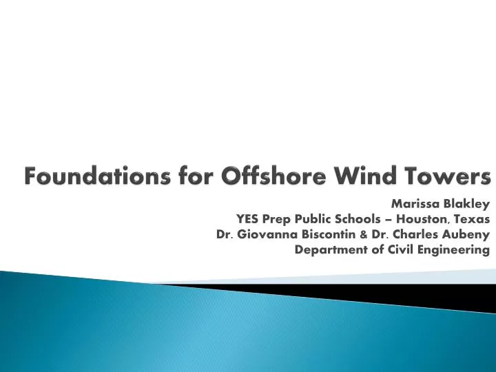 foundations for offshore wind towers