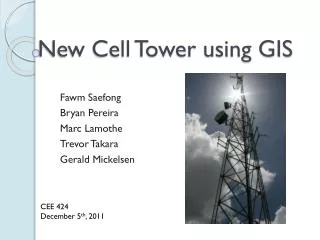New Cell Tower using GIS