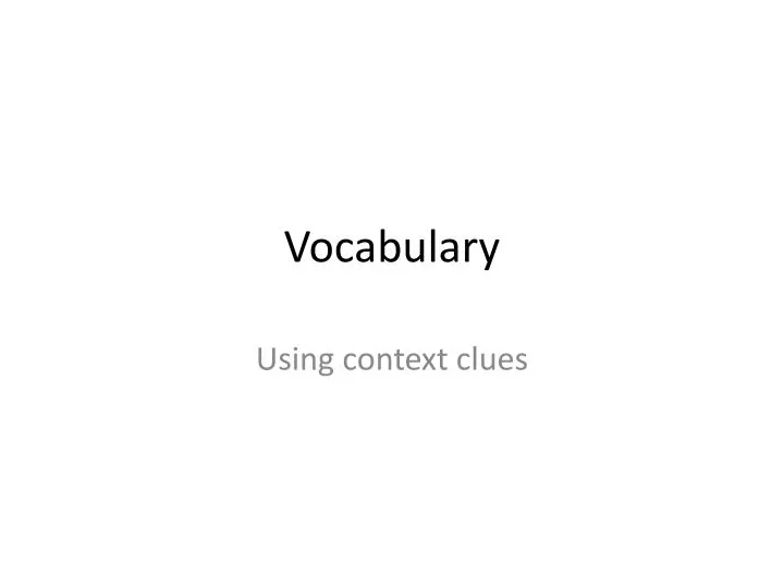 vocabulary