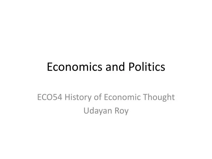 economics and politics