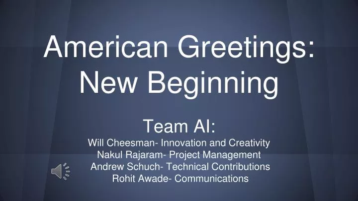 american greetings new beginning