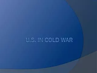 U.S. in Cold War