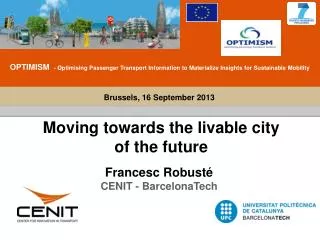 Moving towards the livable city of the future