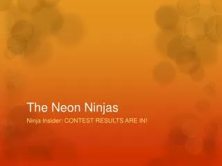 The Neon Ninjas