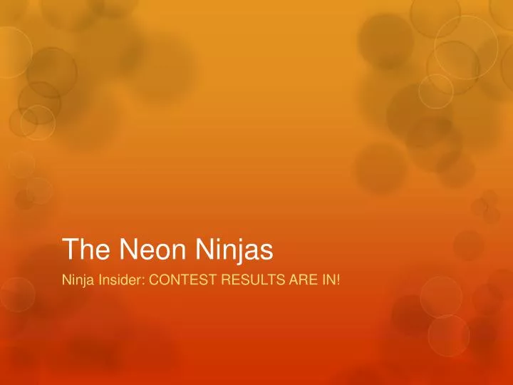 the neon ninjas