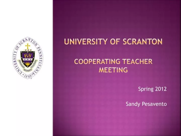 university of scranton cooperating teacher meeting