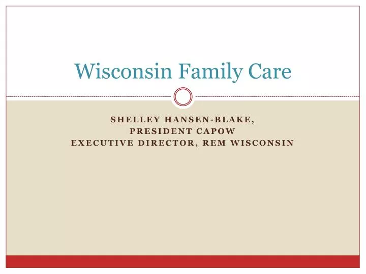 wisconsin family care