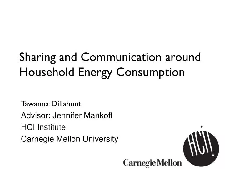 sharing and communication around household energy consumption