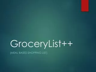 GroceryList++